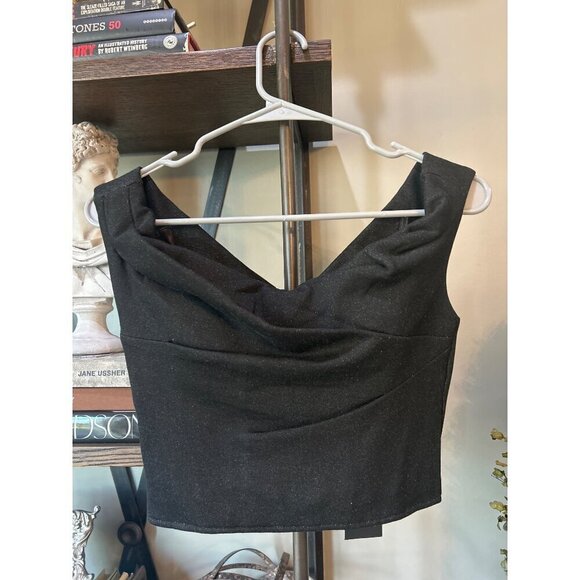 RTA Jewel Off The Shoulder Corset Top Black Womens Size 2 - Picture 5 of 10